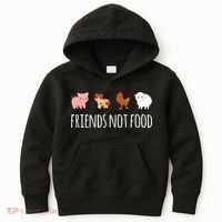 Friends Not Food Vegetarian Vegan Kids Hoodie thumb 0