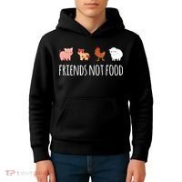 Friends Not Food Vegetarian Vegan Kids Hoodie thumb 4