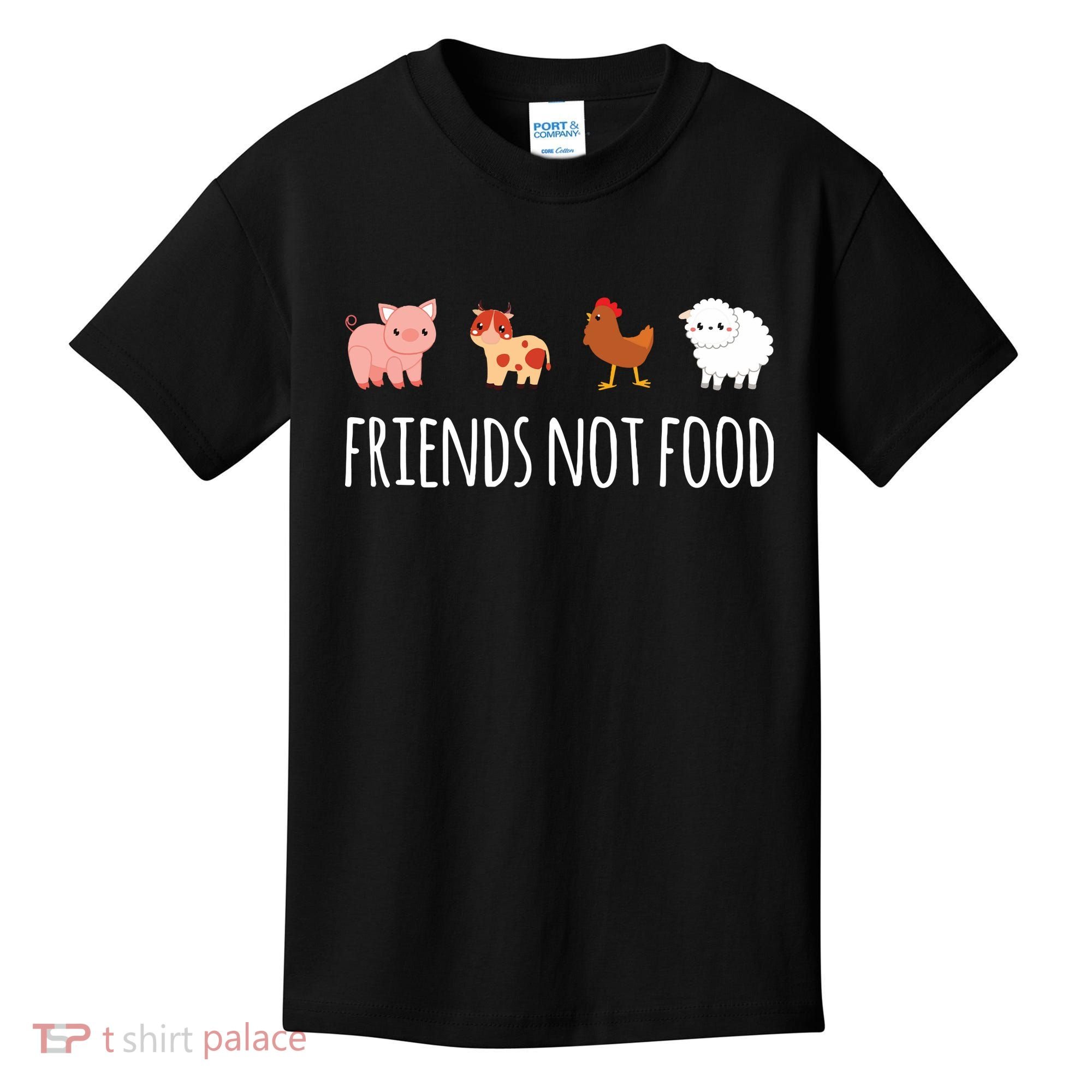 Friends Not Food Vegetarian Vegan Kids T-Shirt