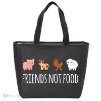 Friends Not Food Vegetarian Vegan Tote Bag thumb 0