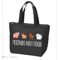 Friends Not Food Vegetarian Vegan Tote Bag thumb 3