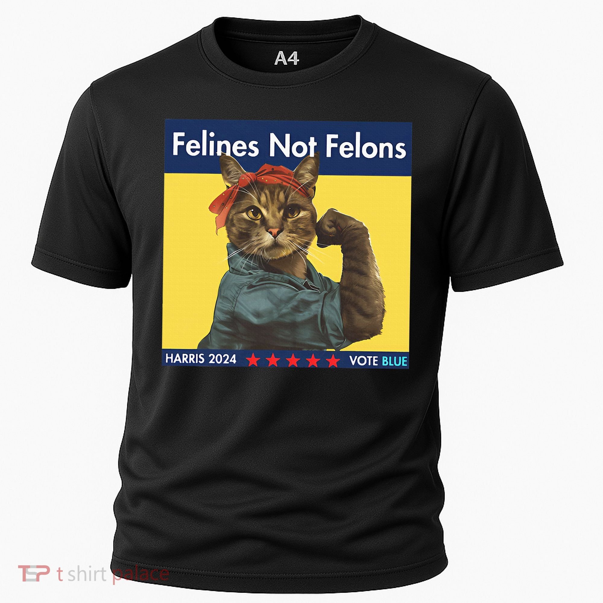 Felines Not Felons Childless Cat Lady Voting Kamala Harris Cooling Performance Crew T-Shirt