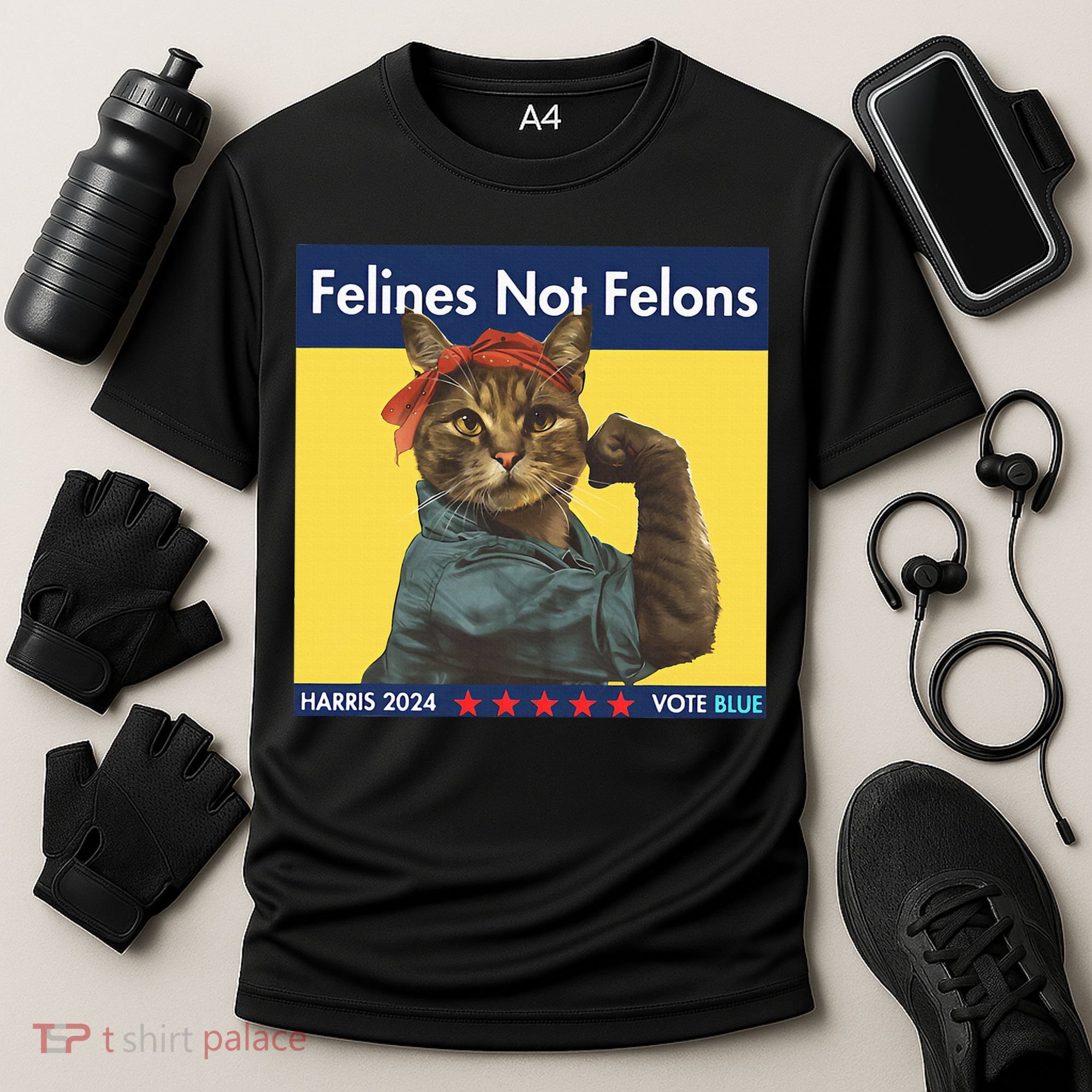Felines Not Felons Childless Cat Lady Voting Kamala Harris Cooling Performance Crew T-Shirt