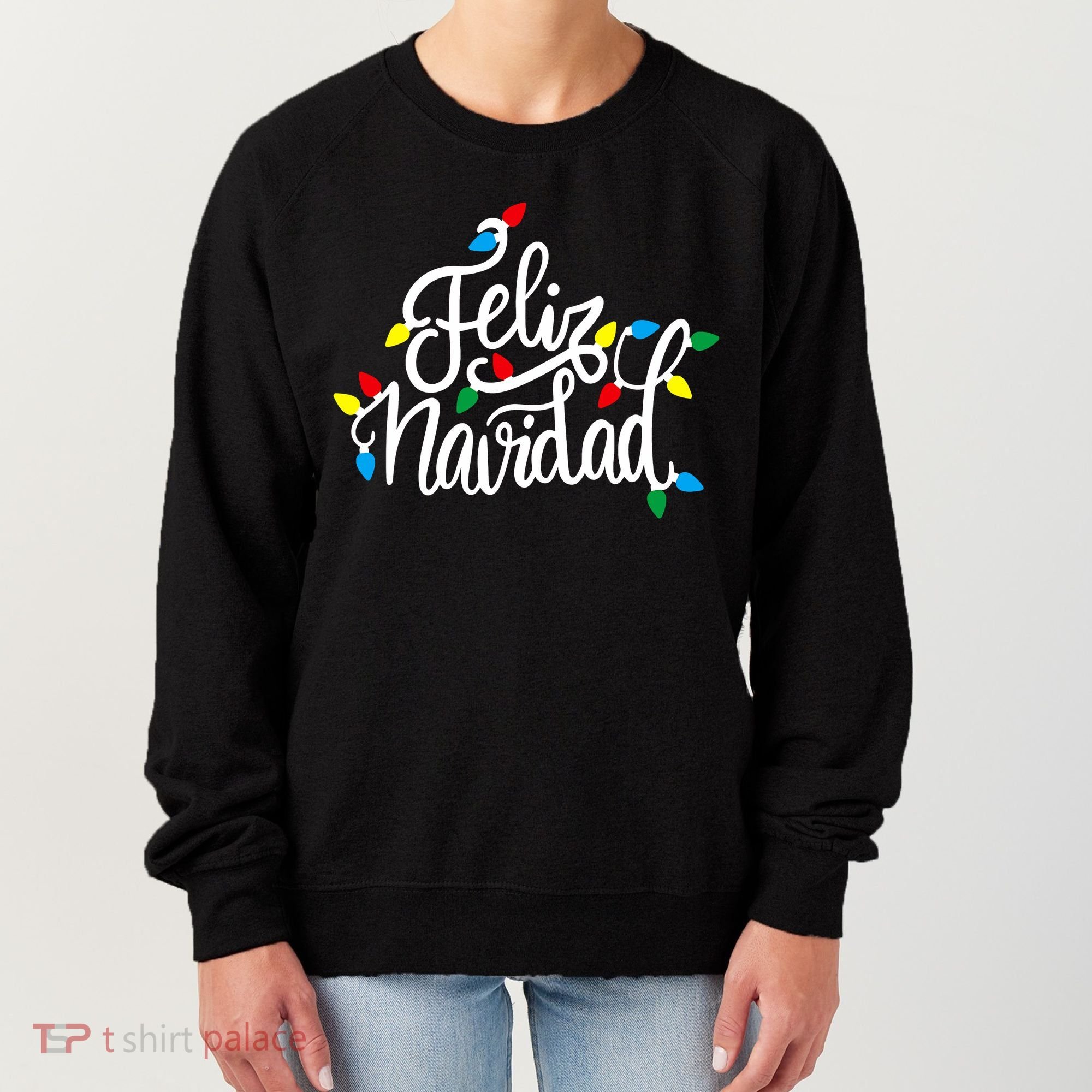 Feliz Navidad Funny Christmas Light Family Group Women's Sweatshirt
