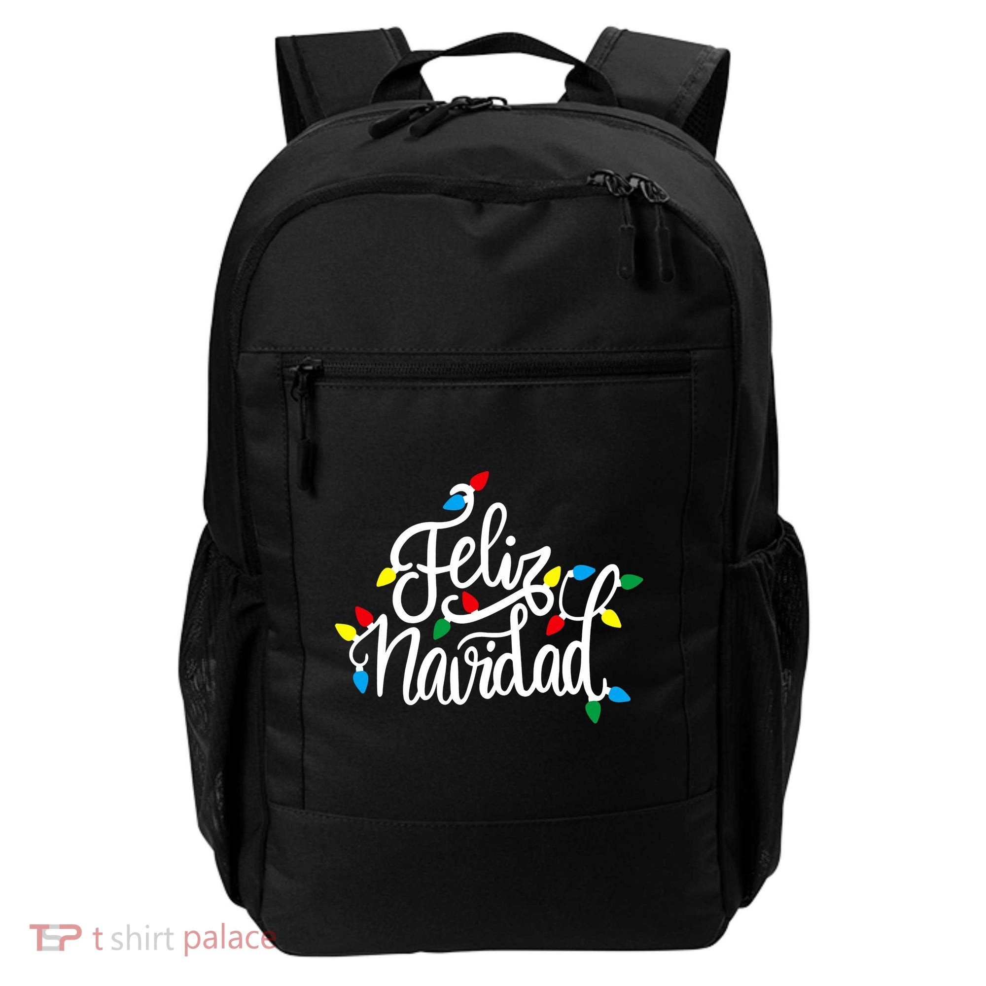 Feliz Navidad Funny Christmas Light Family Group Backpack