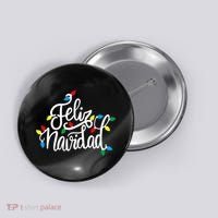 Feliz Navidad Funny Christmas Light Family Group Button thumb 0