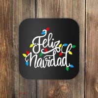 Feliz Navidad Funny Christmas Light Family Group Coaster thumb 0