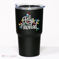 Feliz Navidad Funny Christmas Light Family Group Tumbler thumb 0