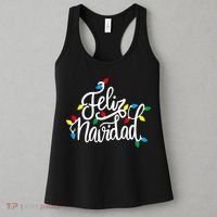 Feliz Navidad Funny Christmas Light Family Group Women's Tank Top thumb 3