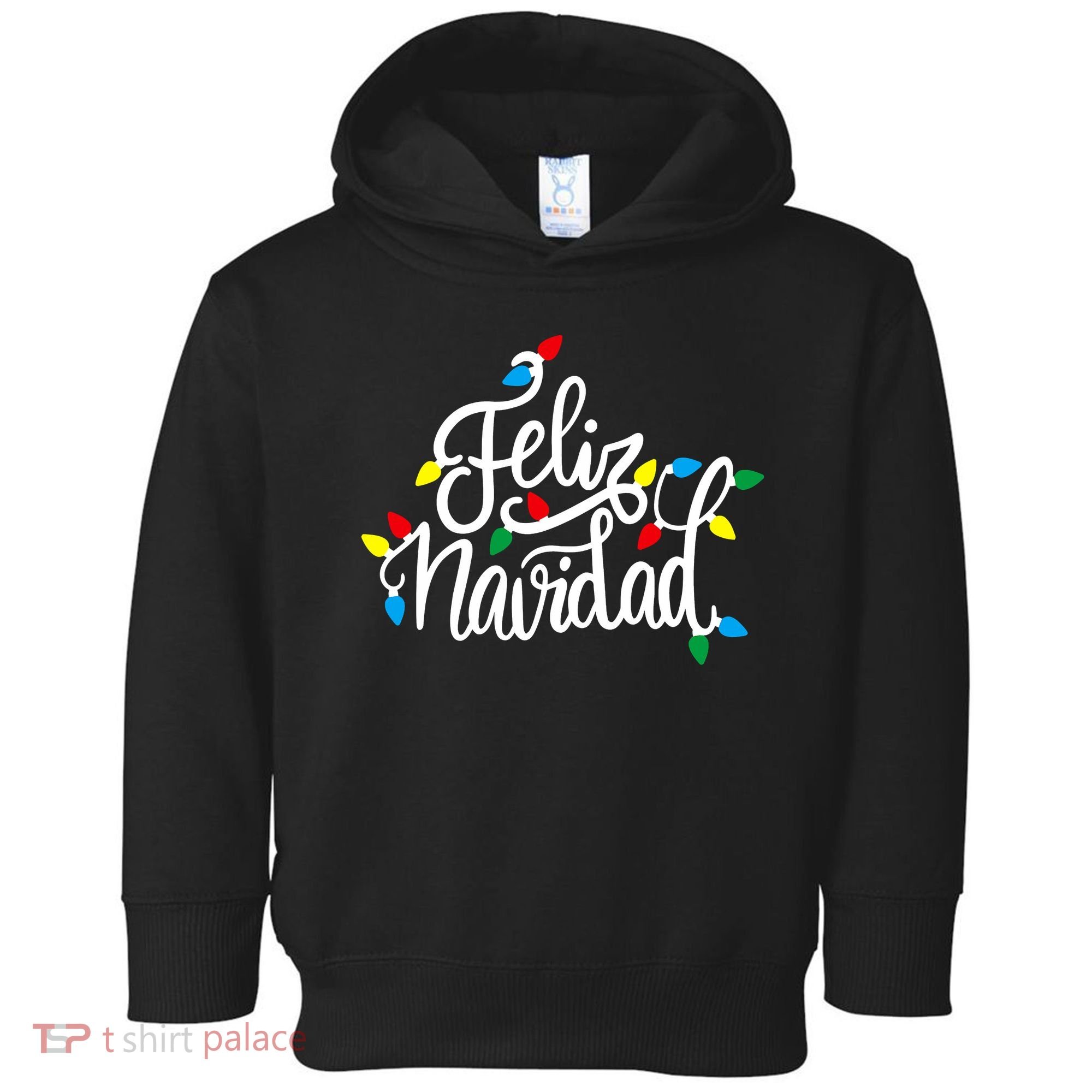Feliz Navidad Funny Christmas Light Family Group Toddler Hoodie
