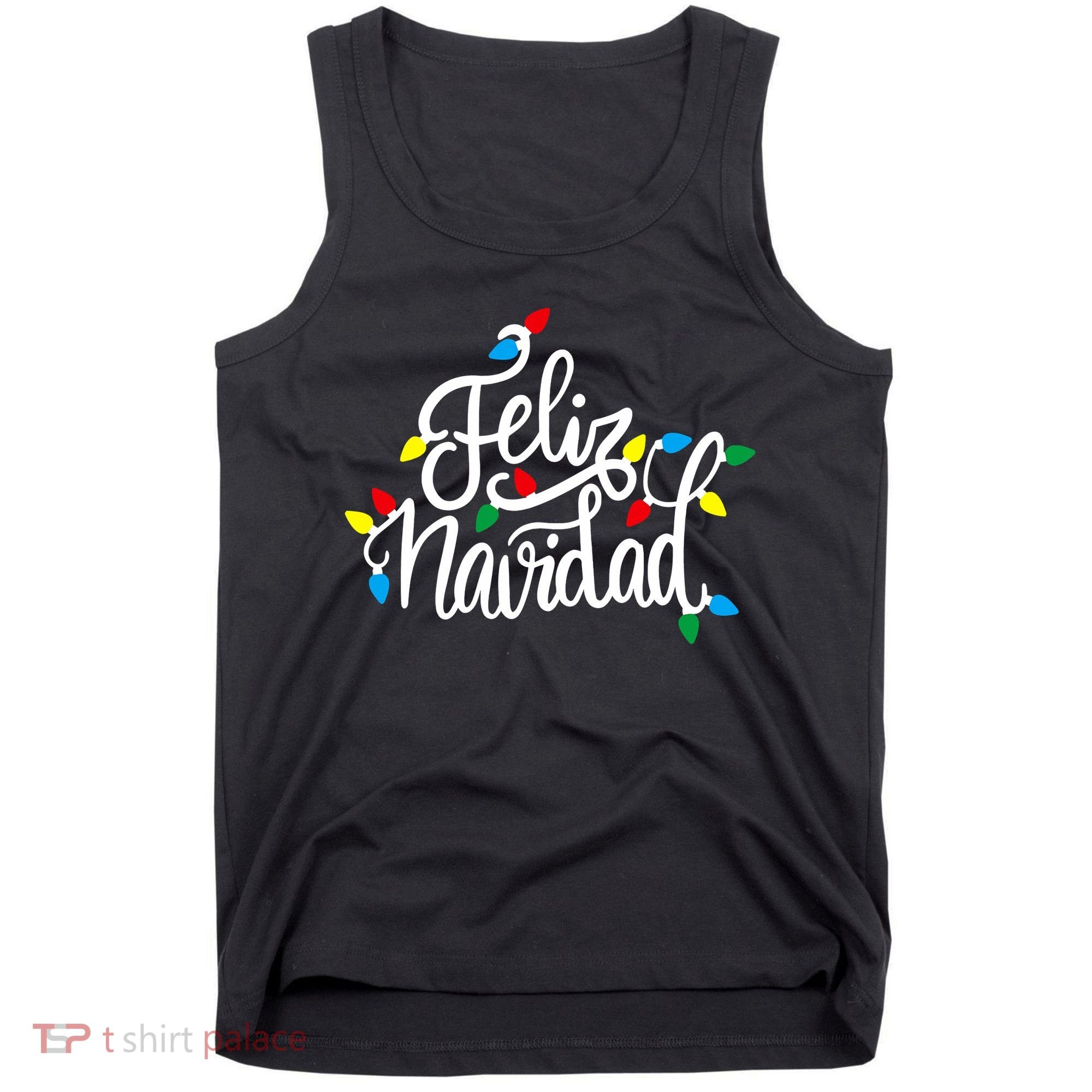 Feliz Navidad Funny Christmas Light Family Group Tank Top