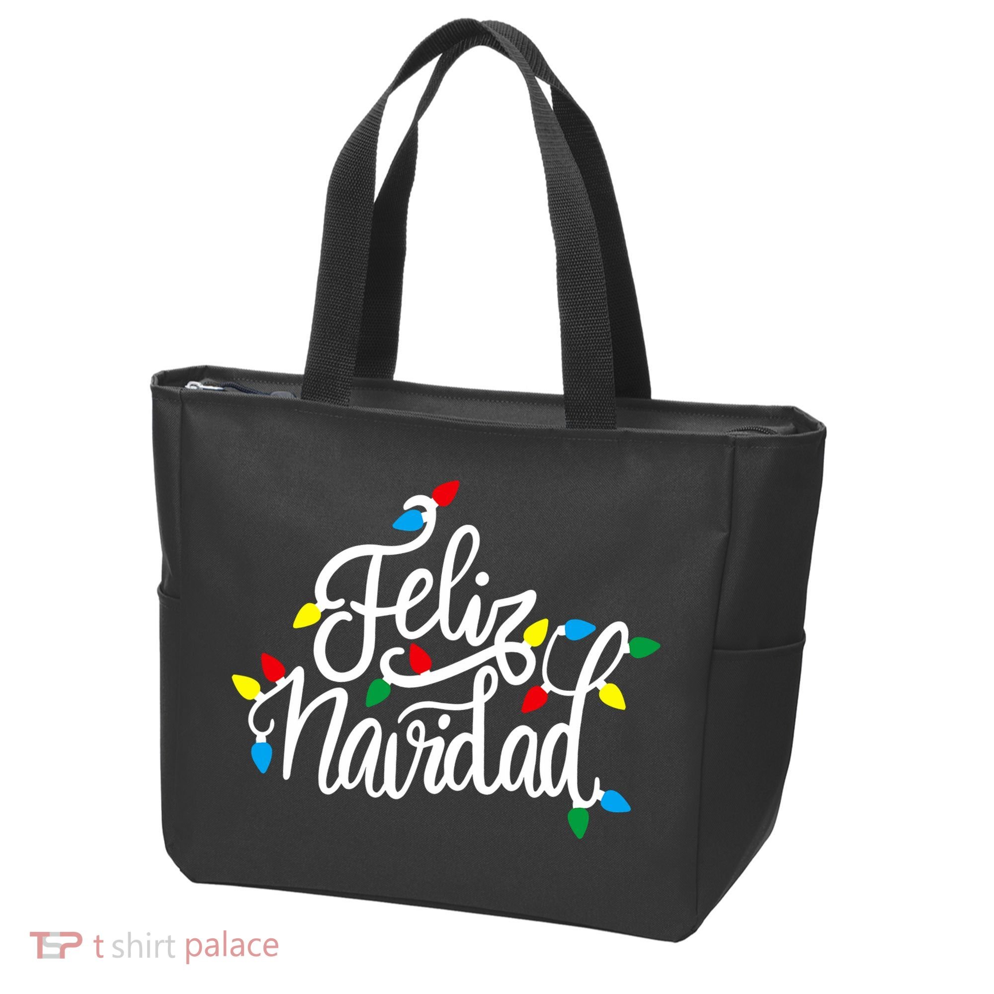 Feliz Navidad Funny Christmas Light Family Group Tote Bag