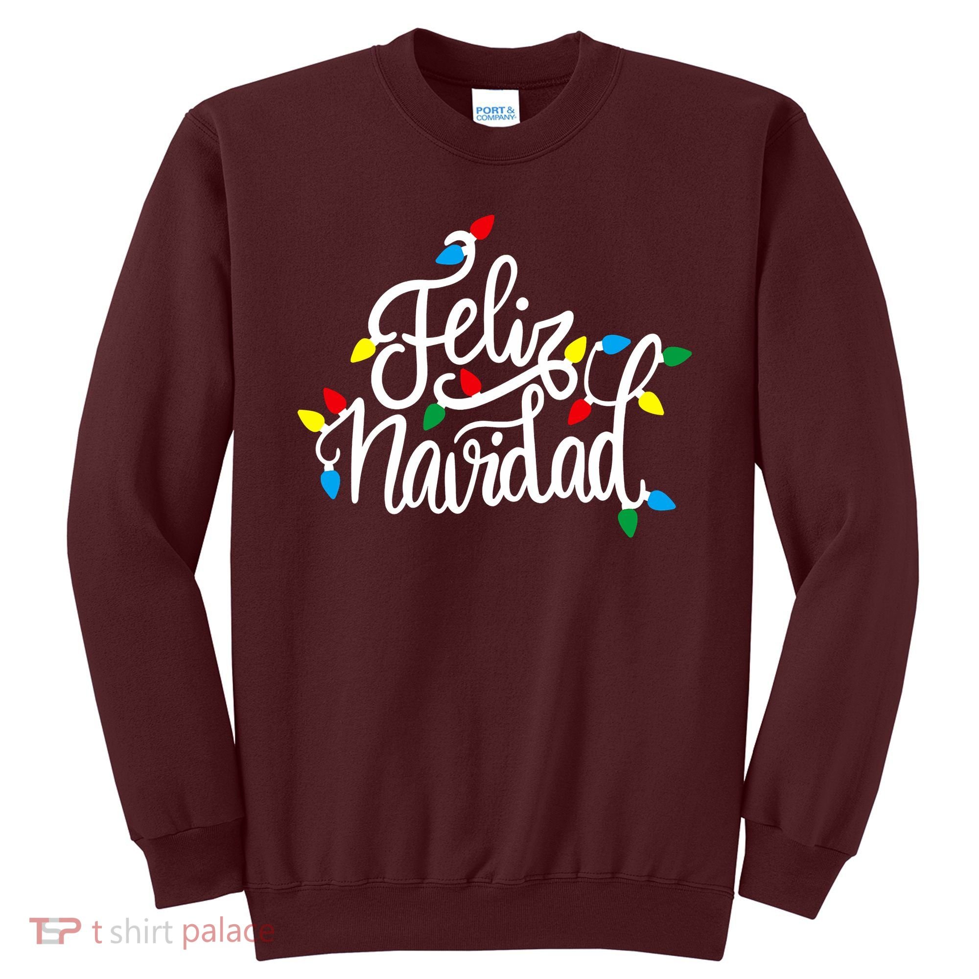 Feliz Navidad Funny Christmas Light Family Group Sweatshirt