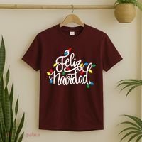 Feliz Navidad Funny Christmas Light Family Group T-Shirt thumb 2