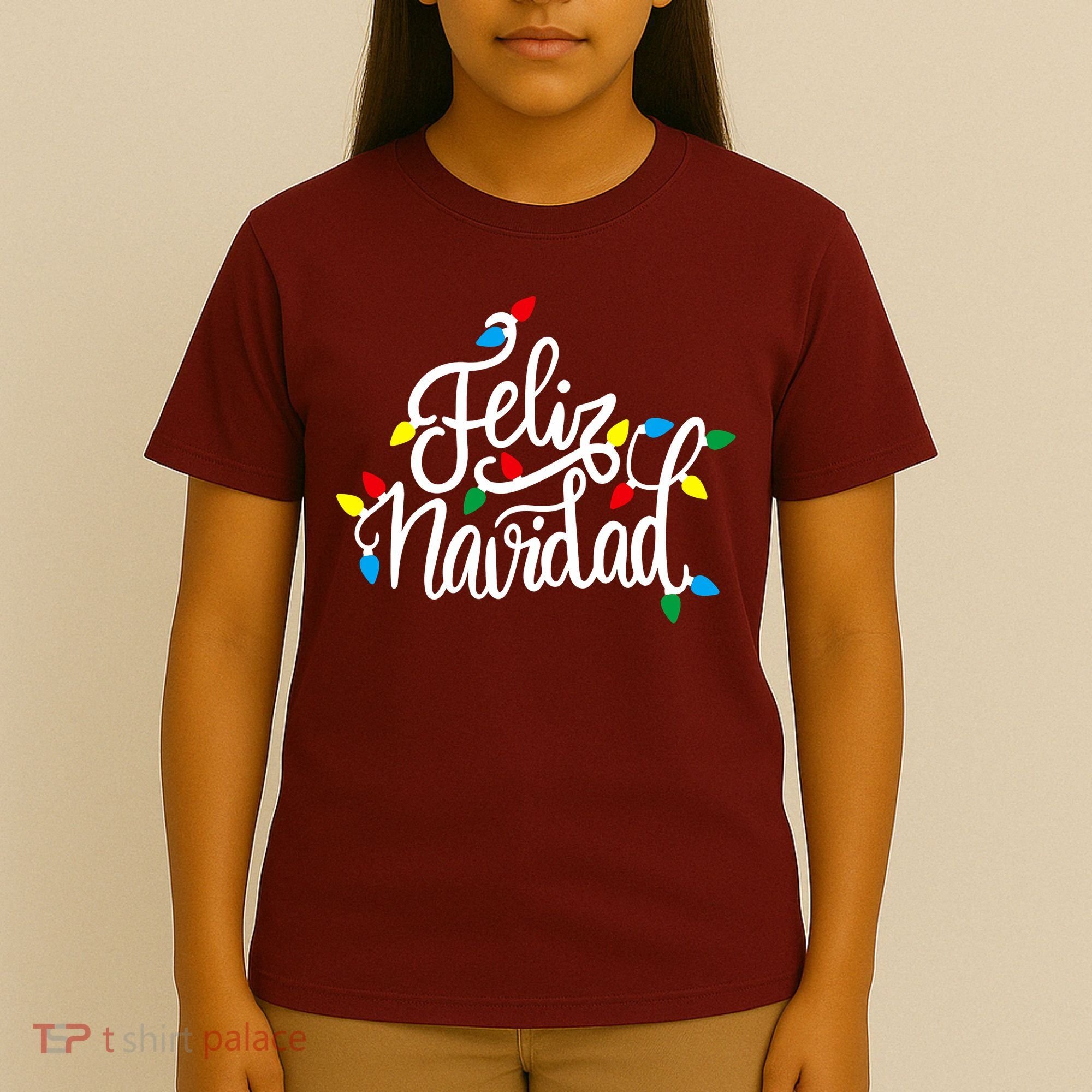 Feliz Navidad Funny Christmas Light Family Group T-Shirt