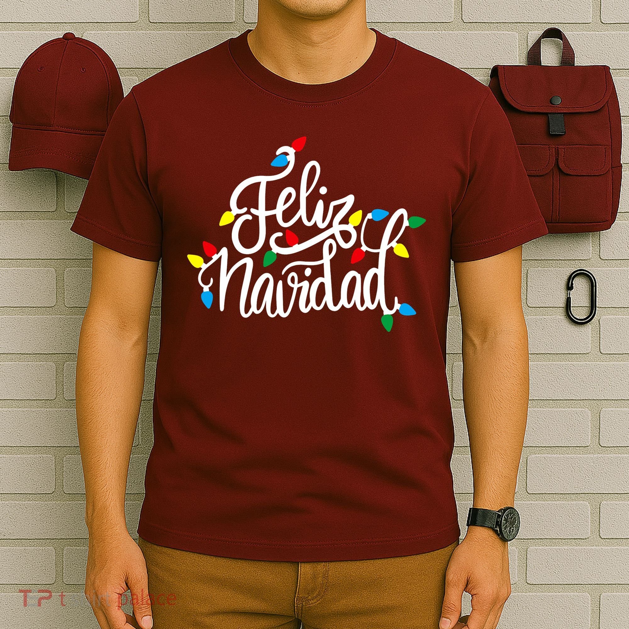 Feliz Navidad Funny Christmas Light Family Group T-Shirt
