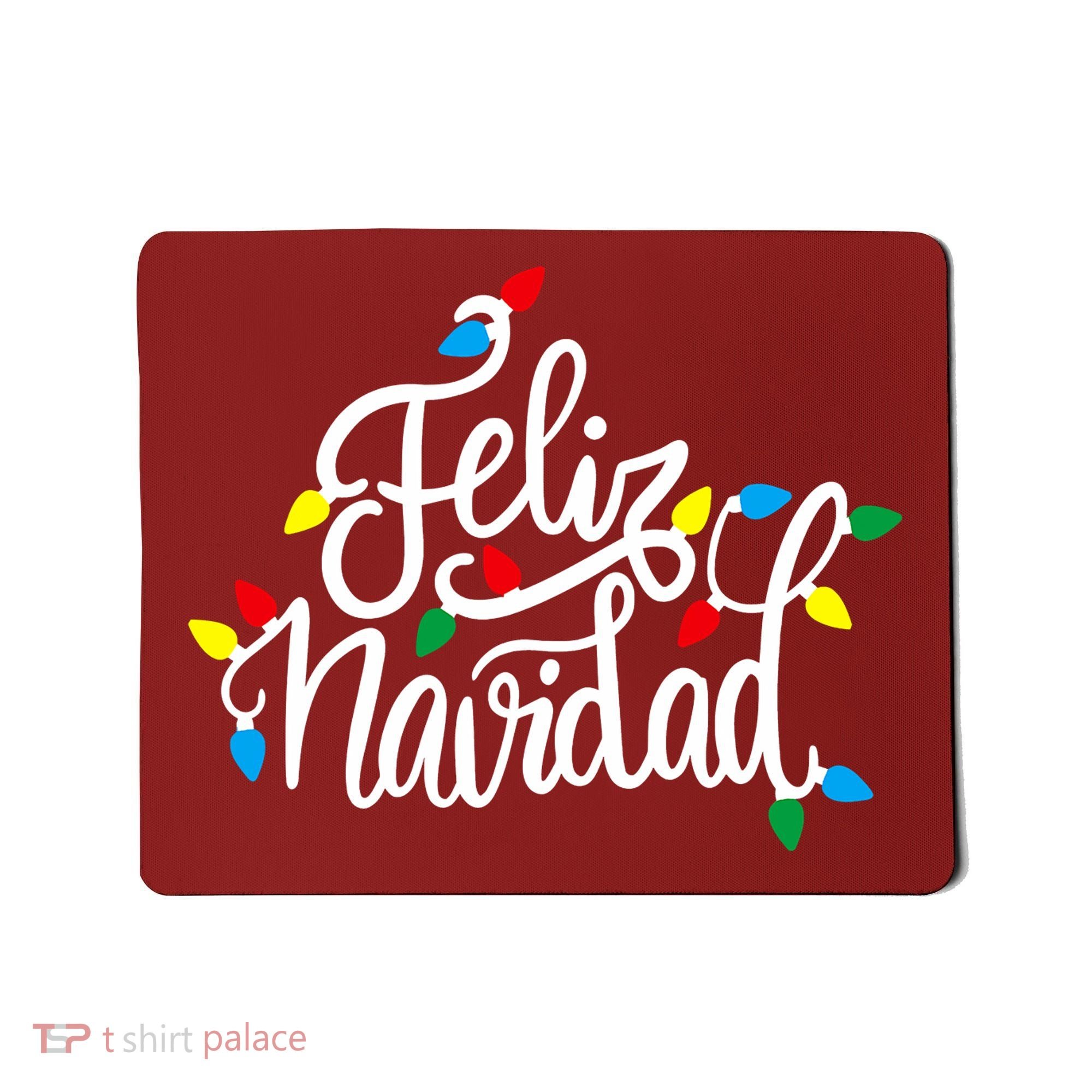 Feliz Navidad Funny Christmas Light Family Group Mousepad