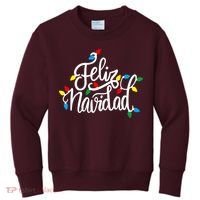 Feliz Navidad Funny Christmas Light Family Group Kids Sweatshirt thumb 0