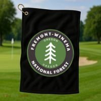 Fremontwinema National Forest Oregon Or Tree Badge Gift Golf Towel thumb 1