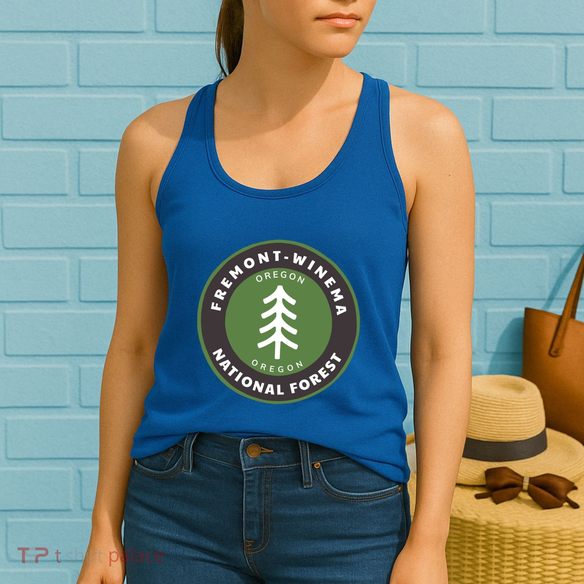 Fremontwinema National Forest Oregon Or Tree Badge Gift Women's Tank Top