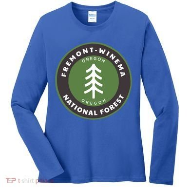 Fremontwinema National Forest Oregon Or Tree Badge Gift Women's Long Sleeve Shirt