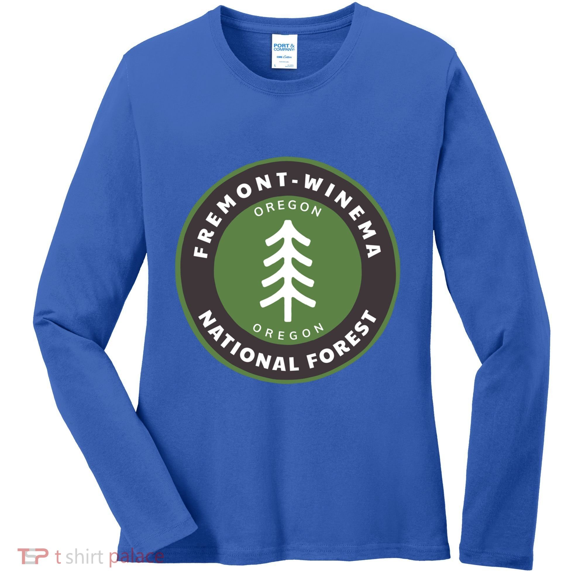 Fremontwinema National Forest Oregon Or Tree Badge Gift Women's Long Sleeve Shirt