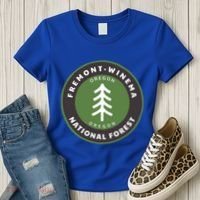 Fremontwinema National Forest Oregon Or Tree Badge Gift Women's T-Shirt thumb 3