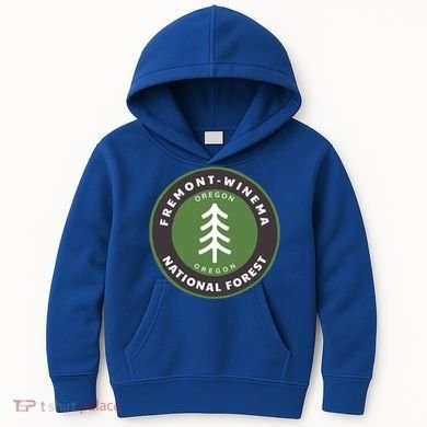Fremontwinema National Forest Oregon Or Tree Badge Gift Kids Hoodie