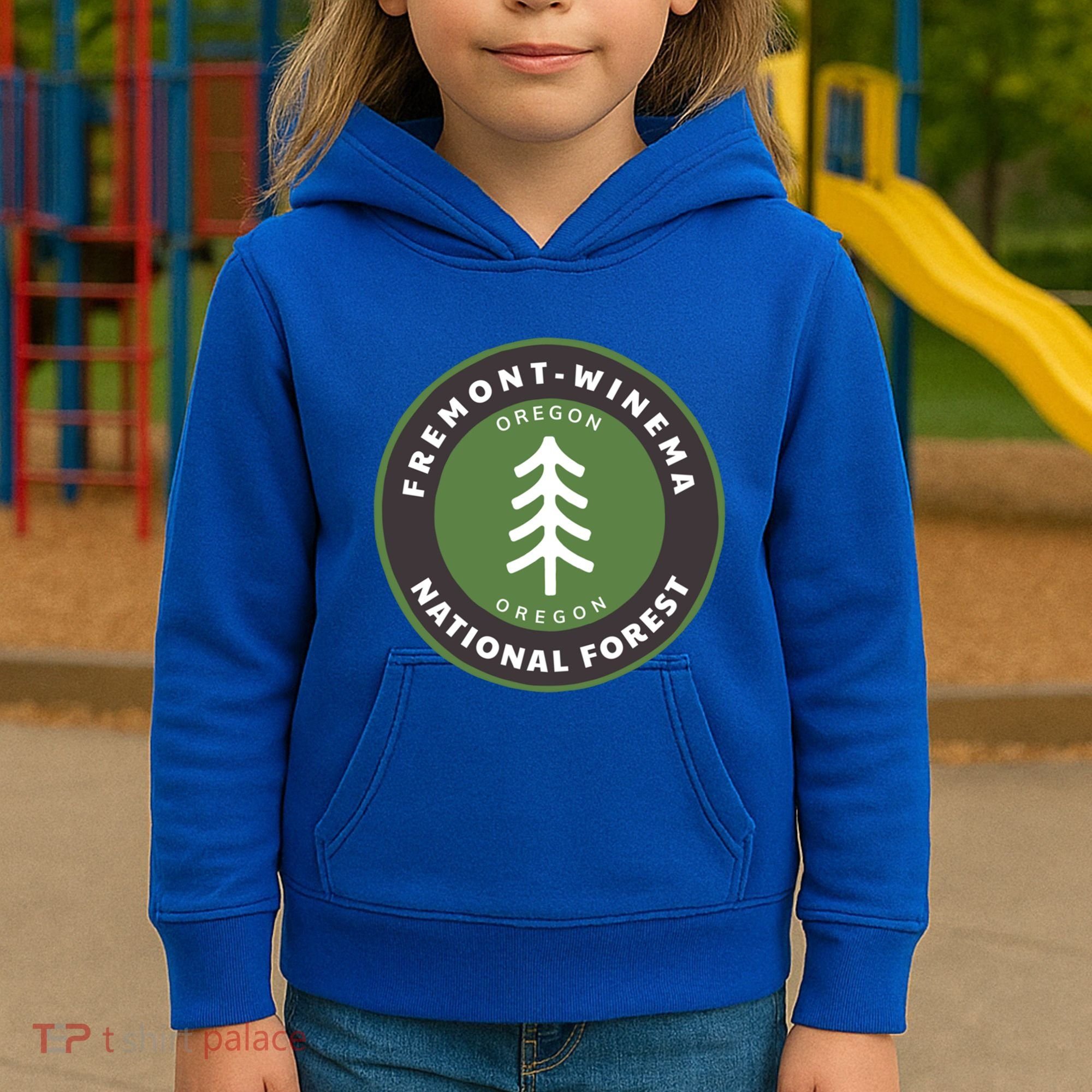 Fremontwinema National Forest Oregon Or Tree Badge Gift Kids Hoodie