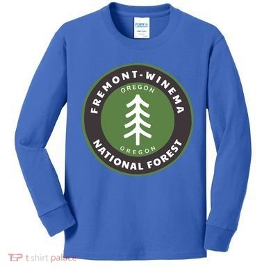 Fremontwinema National Forest Oregon Or Tree Badge Gift Kids Long Sleeve Shirt