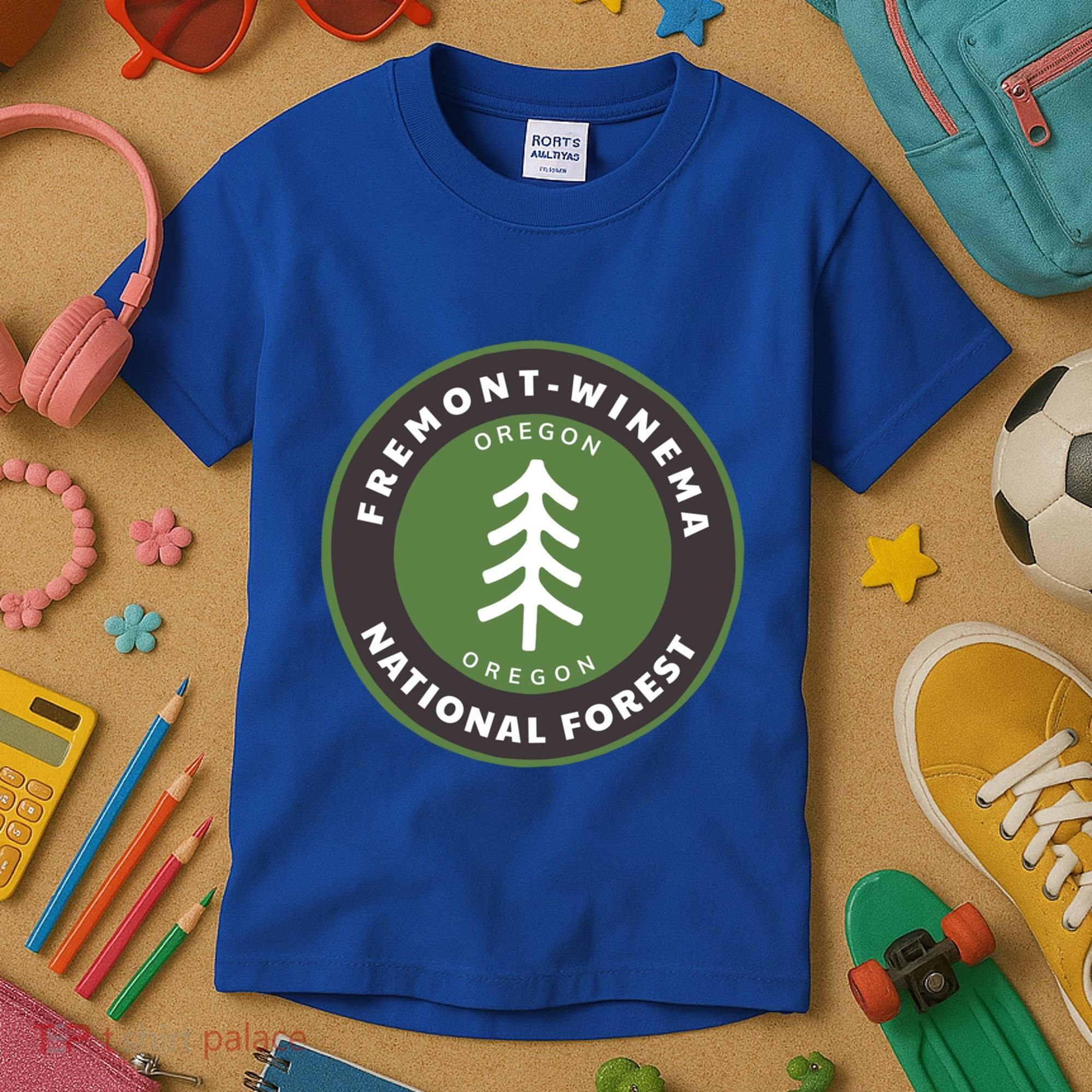 Fremontwinema National Forest Oregon Or Tree Badge Gift Kids T-Shirt