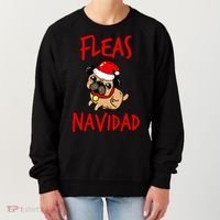 Fleas Navidad Funny Pug Christmas Gift Funny Gift Women's Sweatshirt thumb 0
