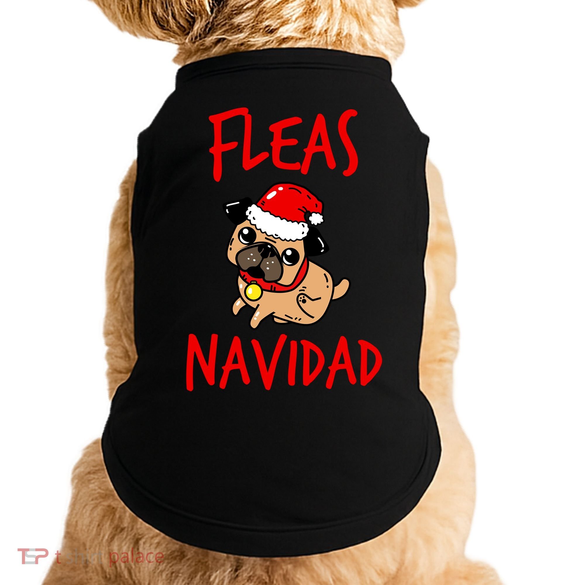 Fleas Navidad Funny Pug Christmas Gift Funny Gift Doggie Tank
