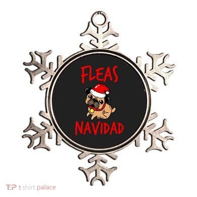 Fleas Navidad Funny Pug Christmas Gift Funny Gift Ornament
