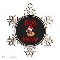 Fleas Navidad Funny Pug Christmas Gift Funny Gift Ornament thumb 0