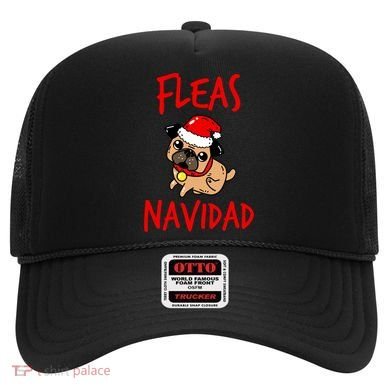 Fleas Navidad Funny Pug Christmas Gift Funny Gift Hat