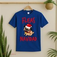 Fleas Navidad Funny Pug Christmas Gift Funny Gift T-Shirt thumb 2