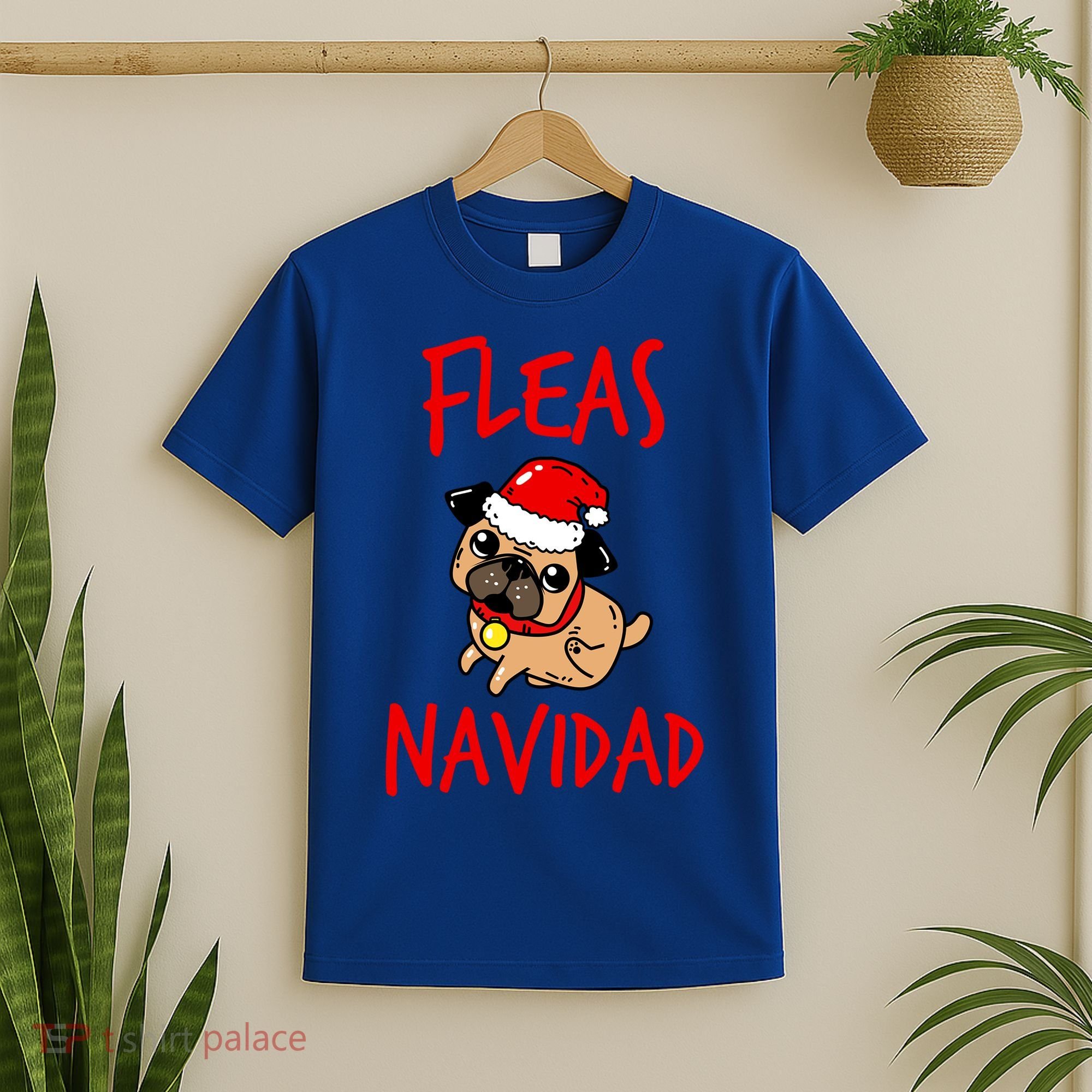 Fleas Navidad Funny Pug Christmas Gift Funny Gift T-Shirt