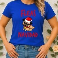 Fleas Navidad Funny Pug Christmas Gift Funny Gift Women's T-Shirt thumb 2