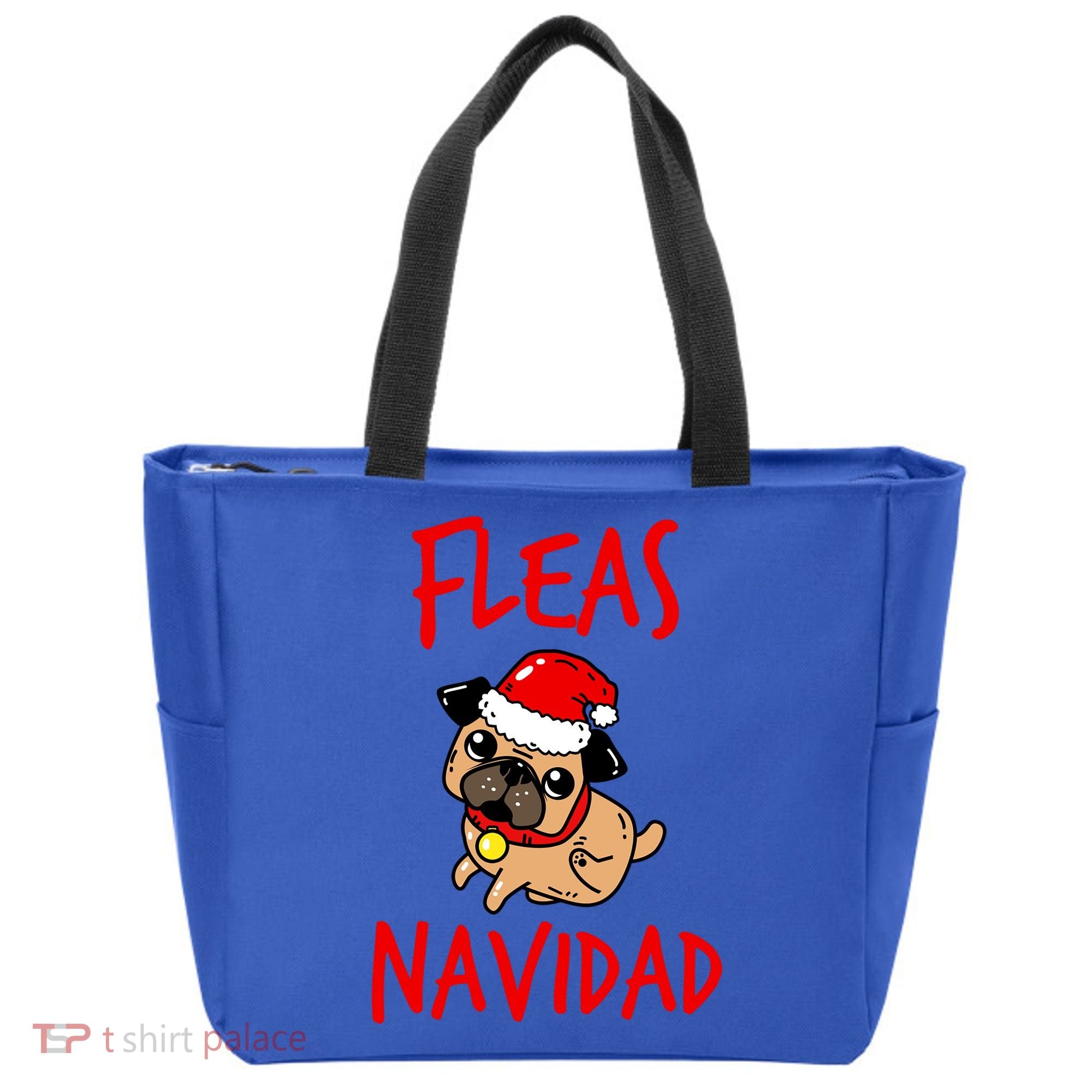 Fleas Navidad Funny Pug Christmas Gift Funny Gift Tote Bag