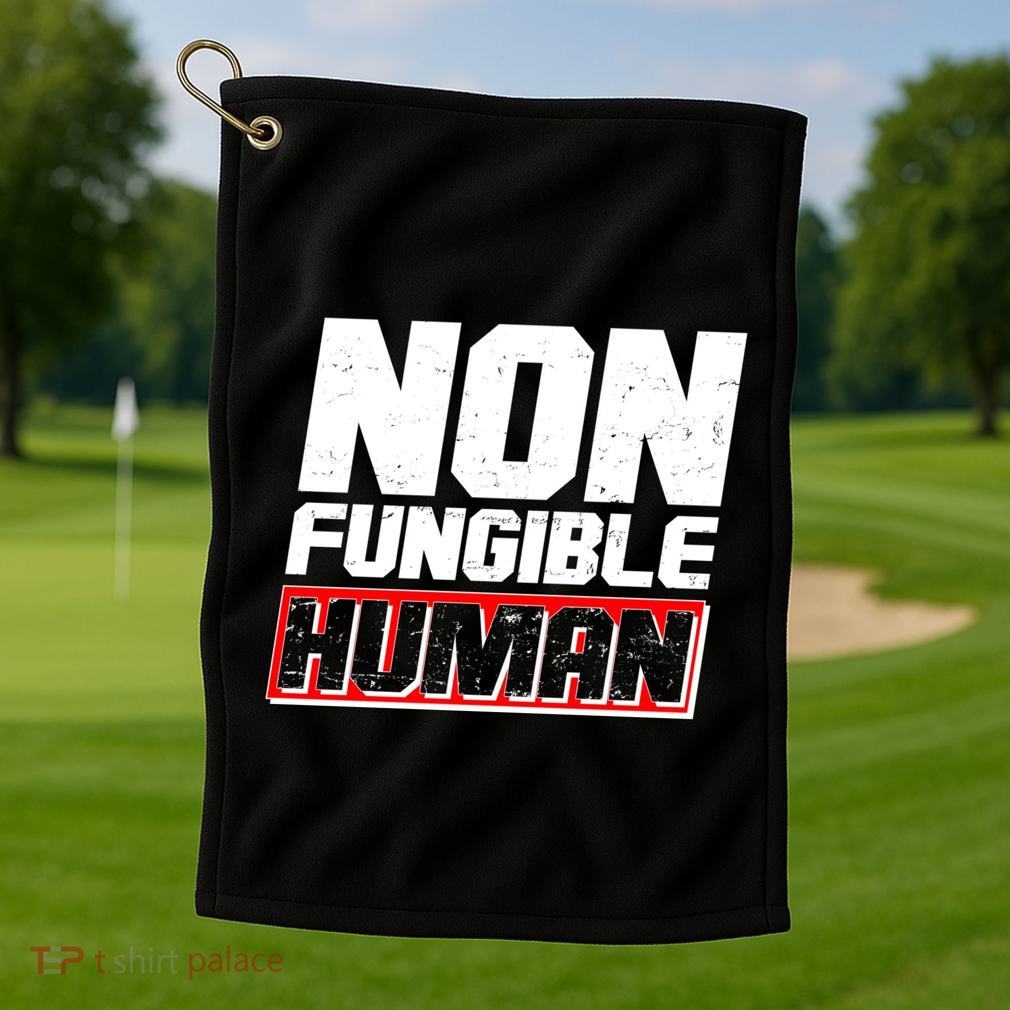 Funny Non Fungible Human NFT Golf Towel