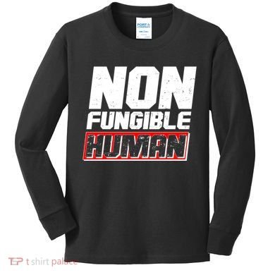 Funny Non Fungible Human NFT Kids Long Sleeve Shirt