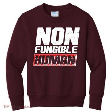 Funny Non Fungible Human NFT Kids Sweatshirt