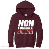 Funny Non Fungible Human NFT Kids Hoodie thumb 0