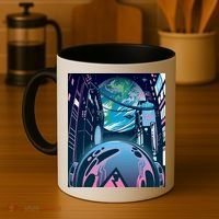 Futuristic Neon Future Coffee Mug thumb 4
