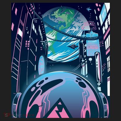 Futuristic Neon Future Crop Fleece Hoodie