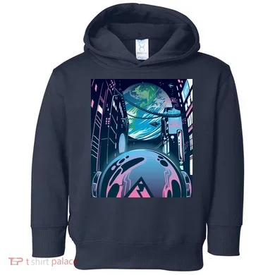 Futuristic Neon Future Toddler Hoodie
