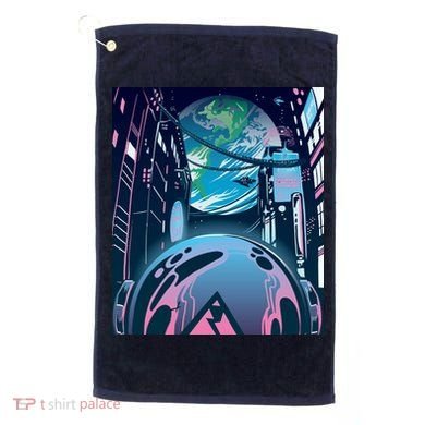 Futuristic Neon Future Golf Towel