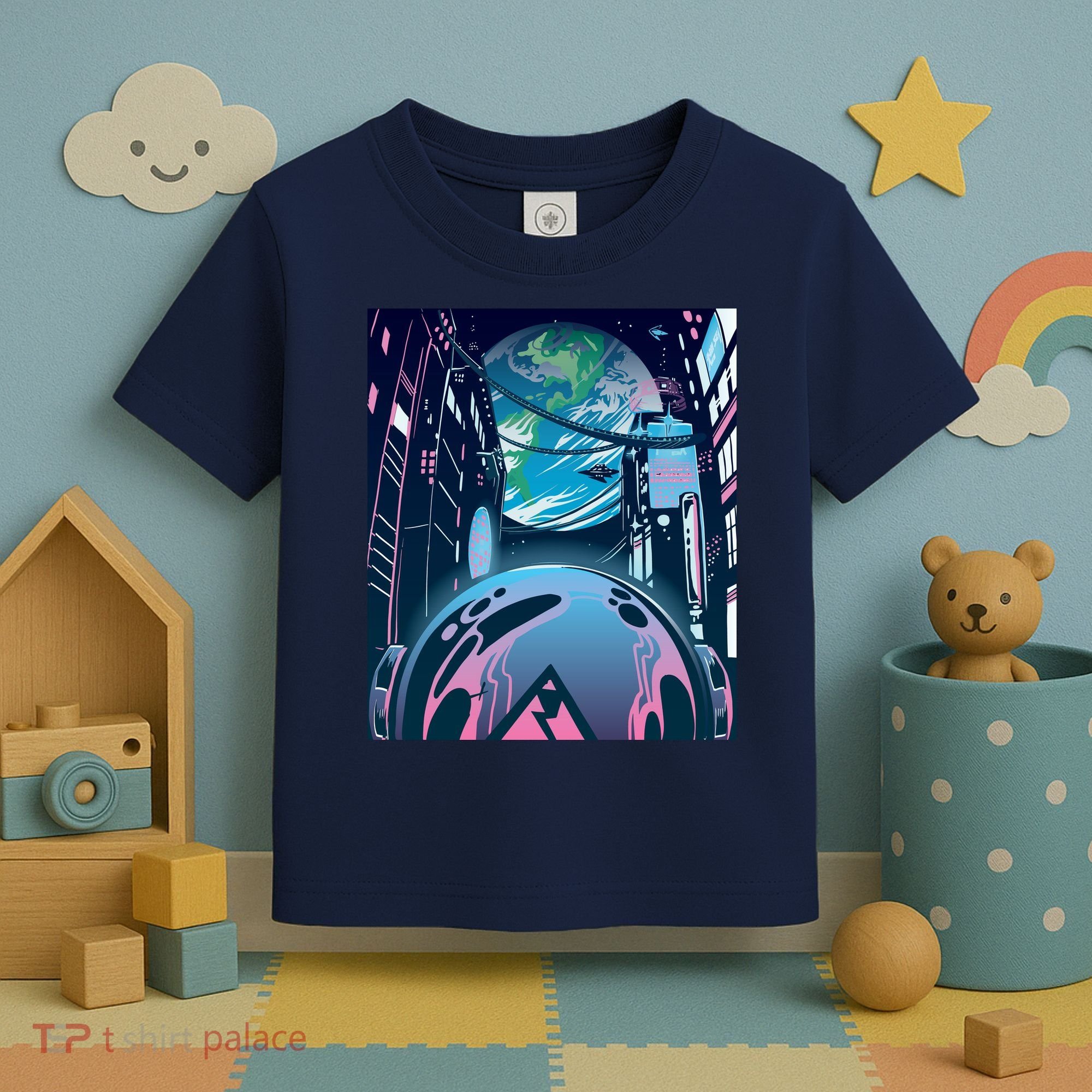Futuristic Neon Future Toddler T-Shirt