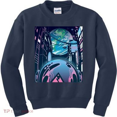 Futuristic Neon Future Kids Sweatshirt
